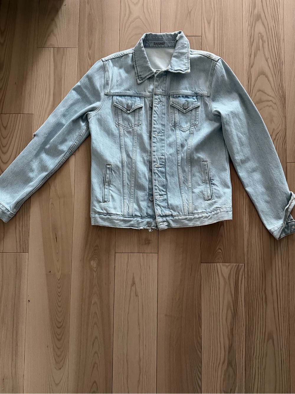 Frame Denim Light Wash Denim Jacket - Light Blue